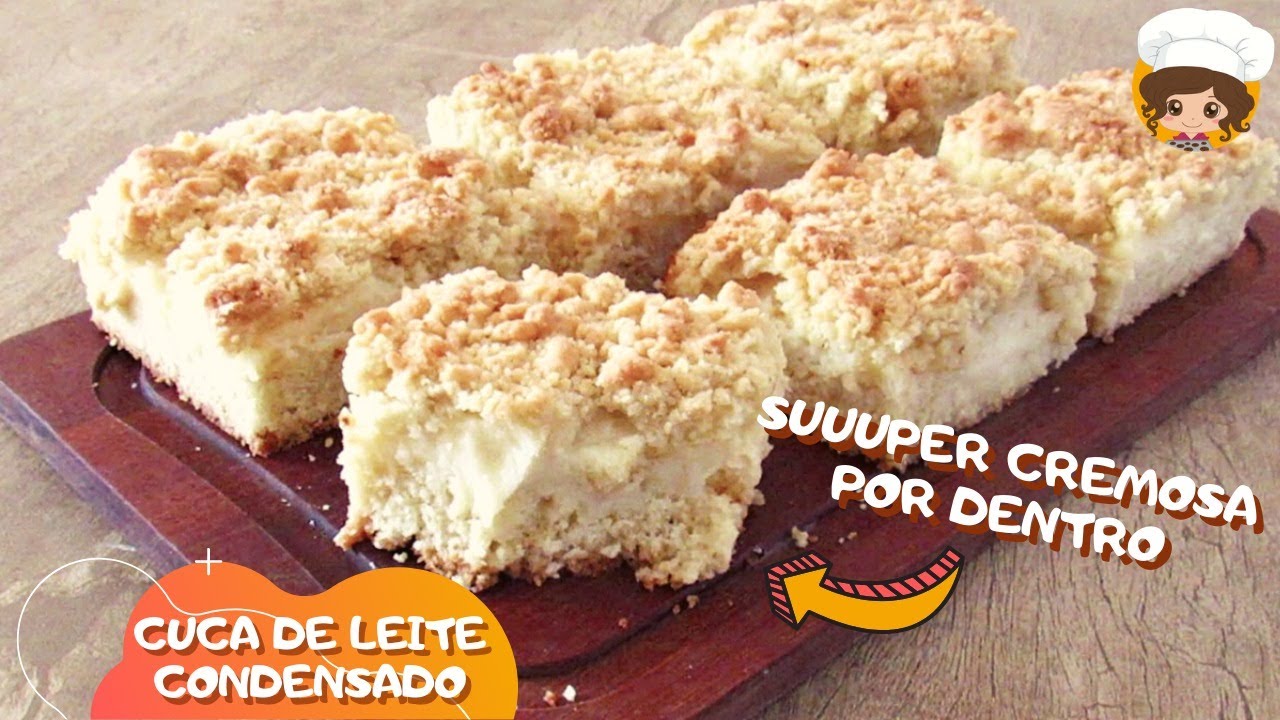 CUCA CREMOSA DE LEITE CONDENSADO -  MIL DELICIAS NA COZINHA