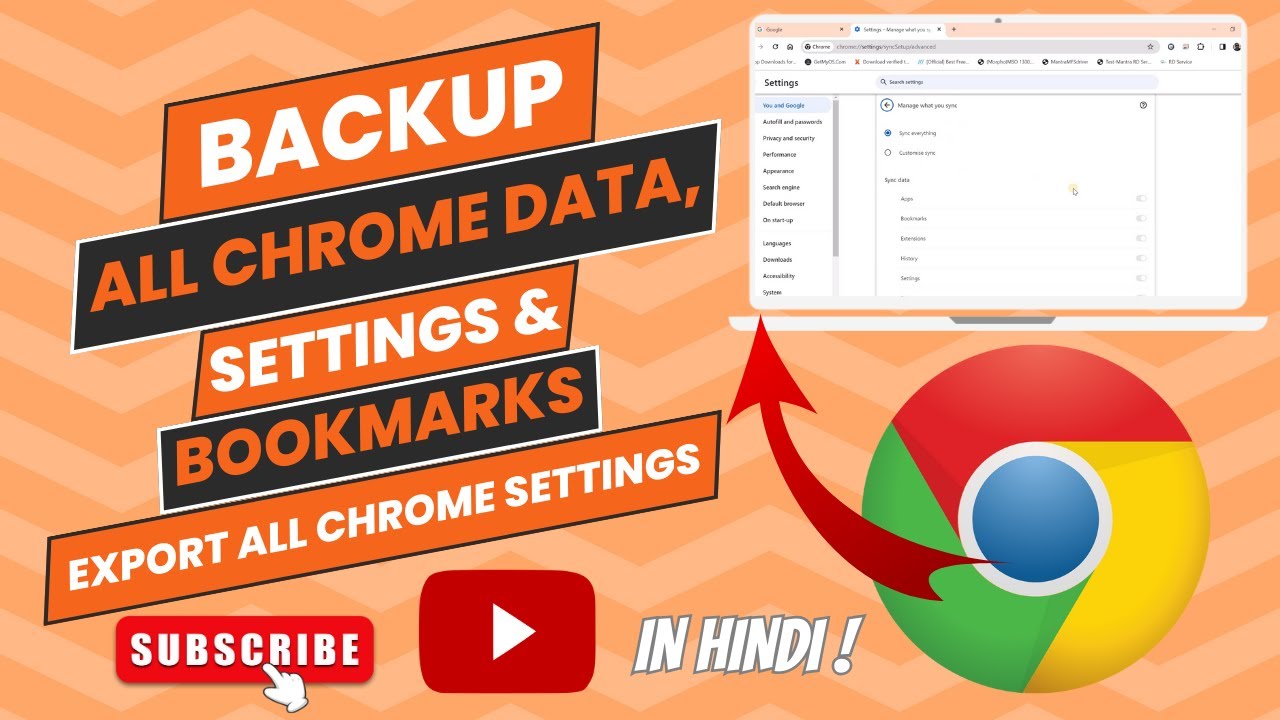 📢How to Backup All Chrome Data, Settings, Bookmarks | Can We Export All Chrome Settings?💻