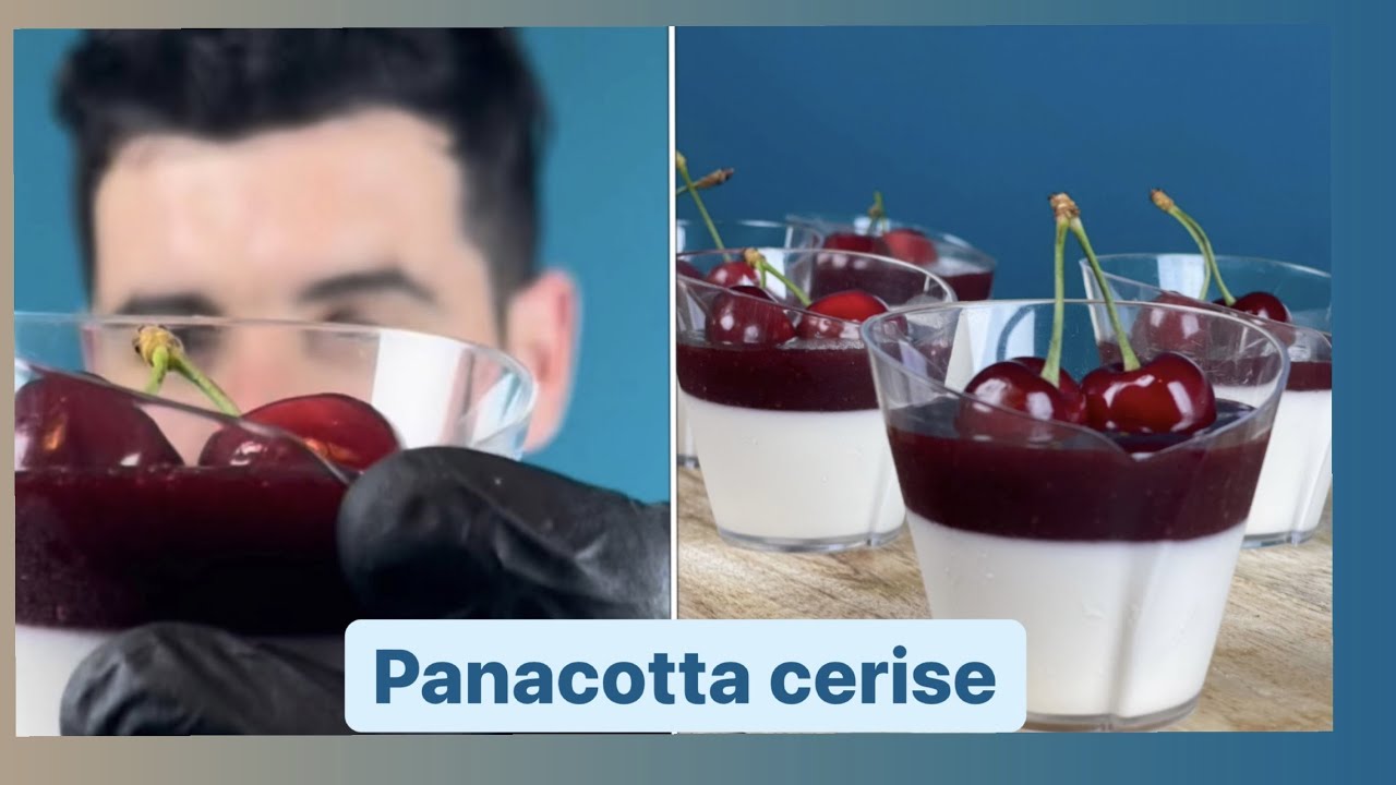 panna cotta cerise facile  مفاجأة طريقة تحضير باناكوتا رائعة ب حب الملوك، كاتعجب صغار و الكبار