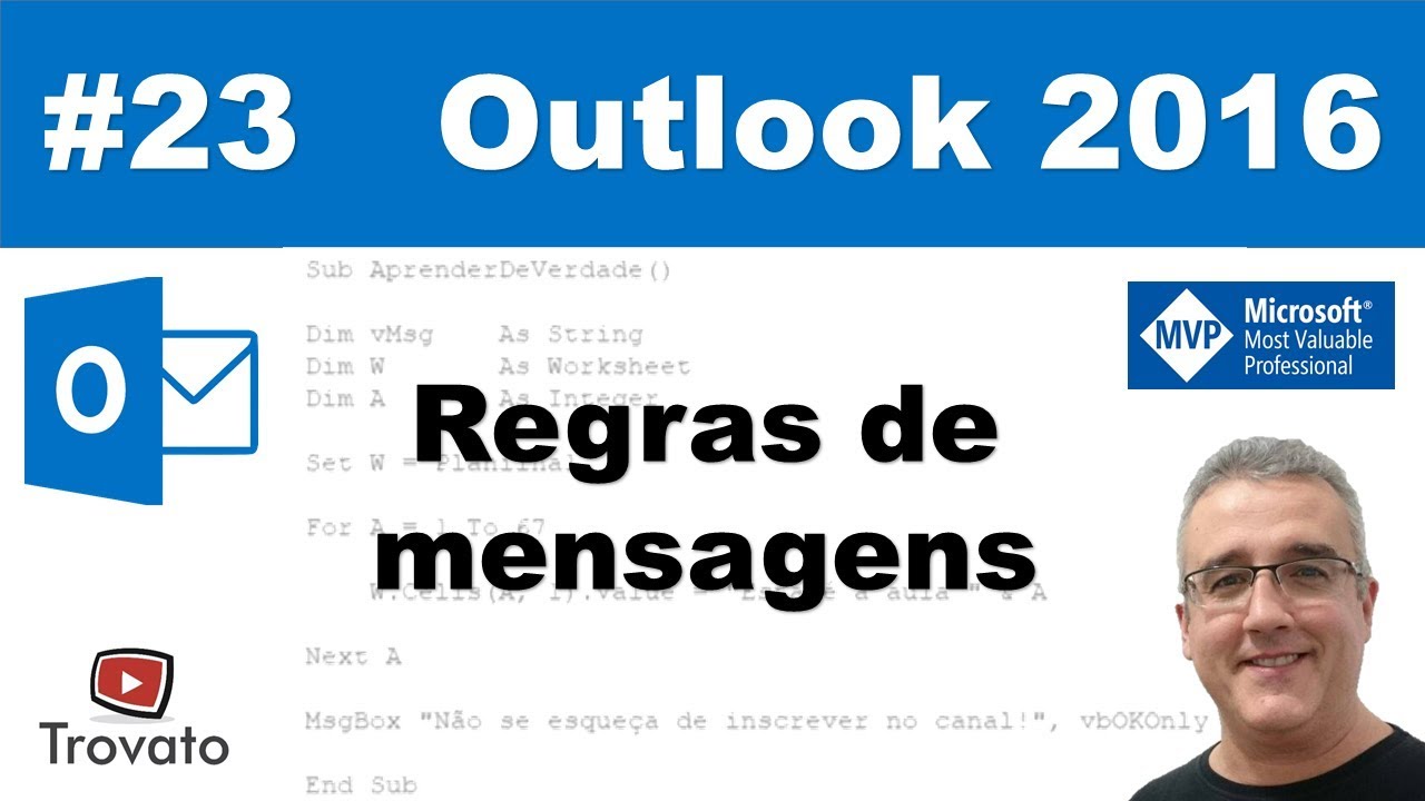 #23 – Regras de mensagens - Outlook 2016