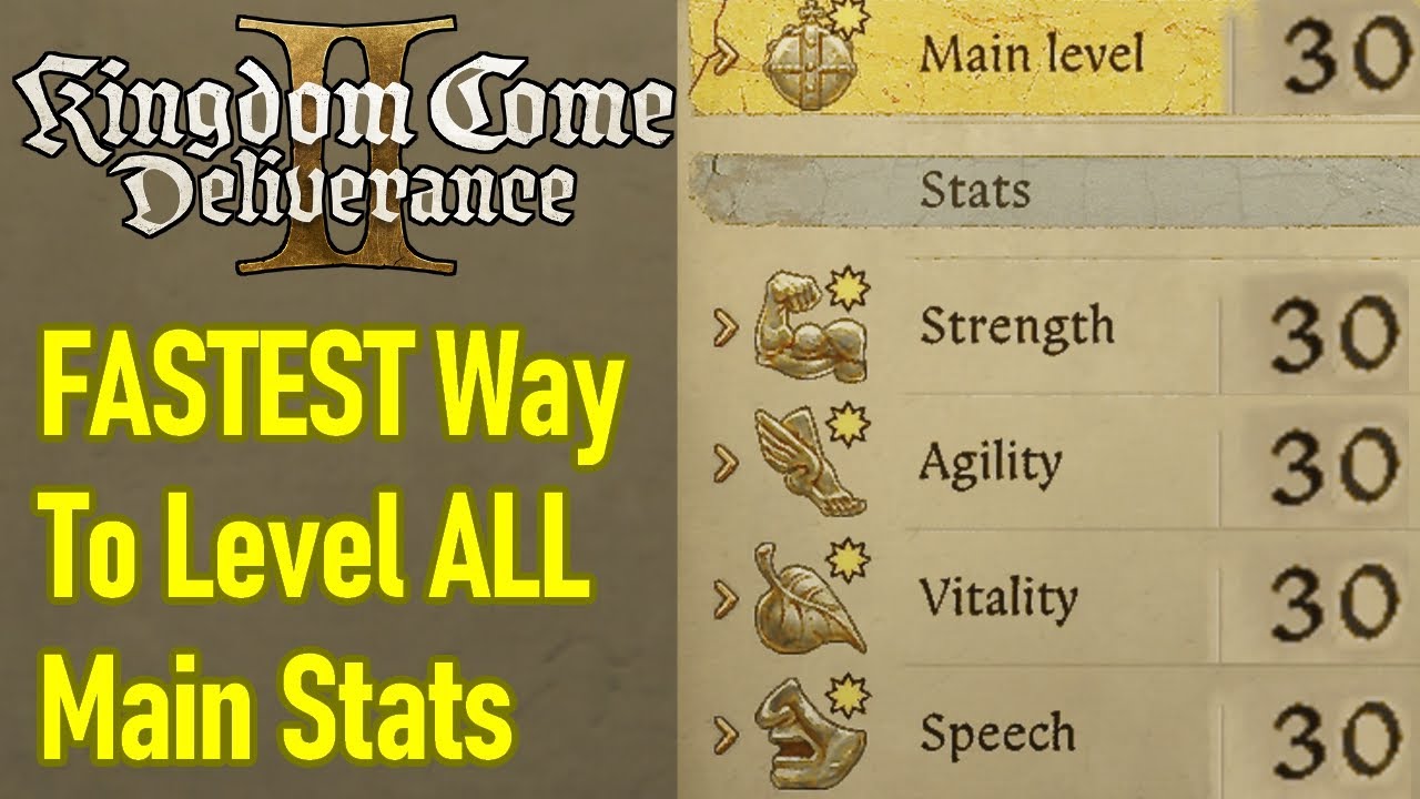 FASTEST way to level up ALL MAIN STATS: Speech, Agility, Vitality, Strength, and Main Level