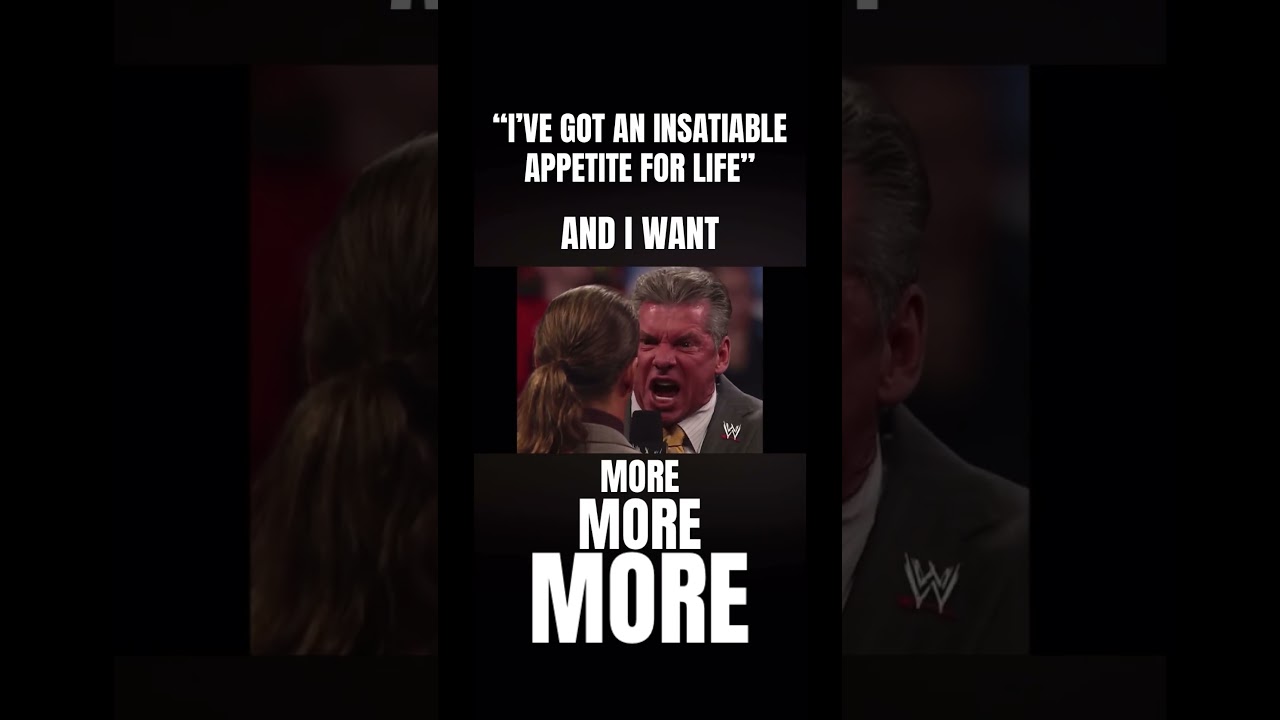&ldquo;MORE MORE MORE&rdquo; #vincemcmahon #wwe #wwf #rasslin #rawiswar #smackdown #shawnmichaels