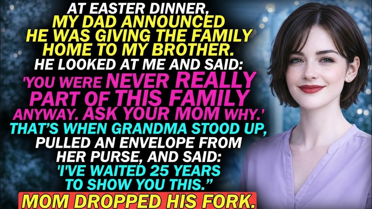 My Parents Told Everyone At Easter I Wasn't Their Real Daughter—A Envelope Silenced The Entire 