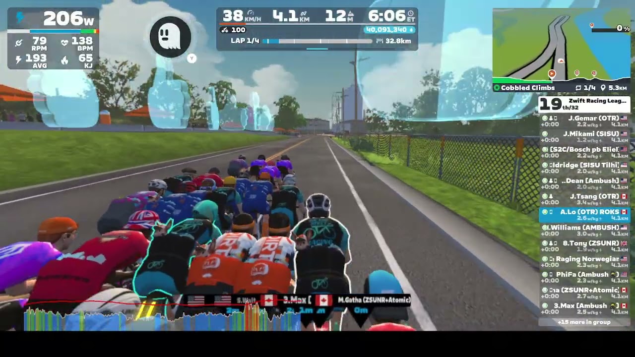 Zwift-Race:ZRL:Redline Rally - Open Lilac Dev League Div1(B)-Cobbled Climbs in Richmond • 3 Feb 2026