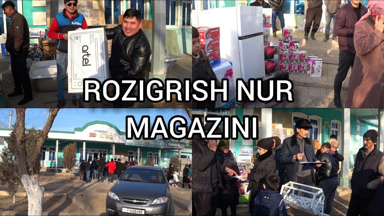 TUPROQQALA TUMANI PITNAK SHAHRIDAGI NUR MAGAZINIDA ROZIGRISH  KELINGLAR AKSIYADA ISHTIROK ETINGLAR