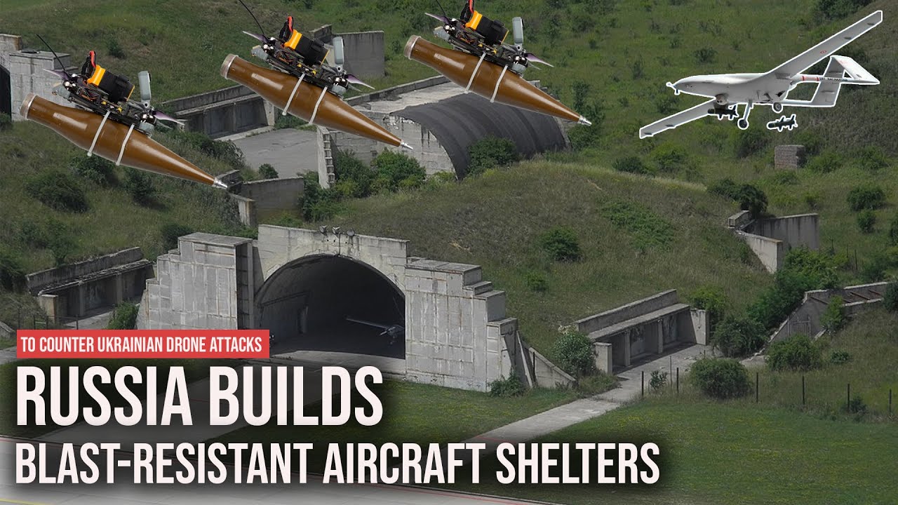 Russia Builds Blast-Resistant Aircraft Shelters at Airbases After Ukrainian Drone Strikes.
