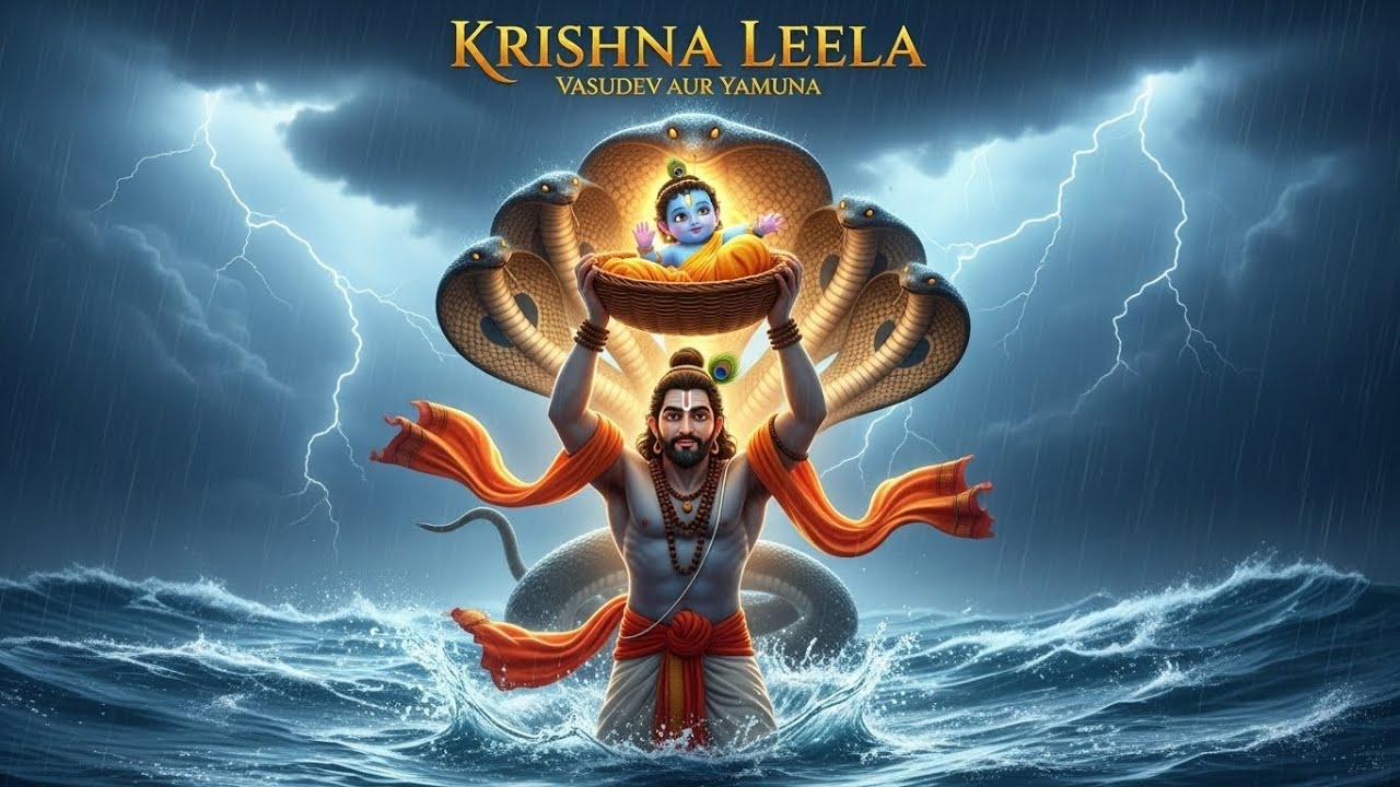 Vasudev Crosses the Yamuna | Krishna Leela| Hindi Mythology Story