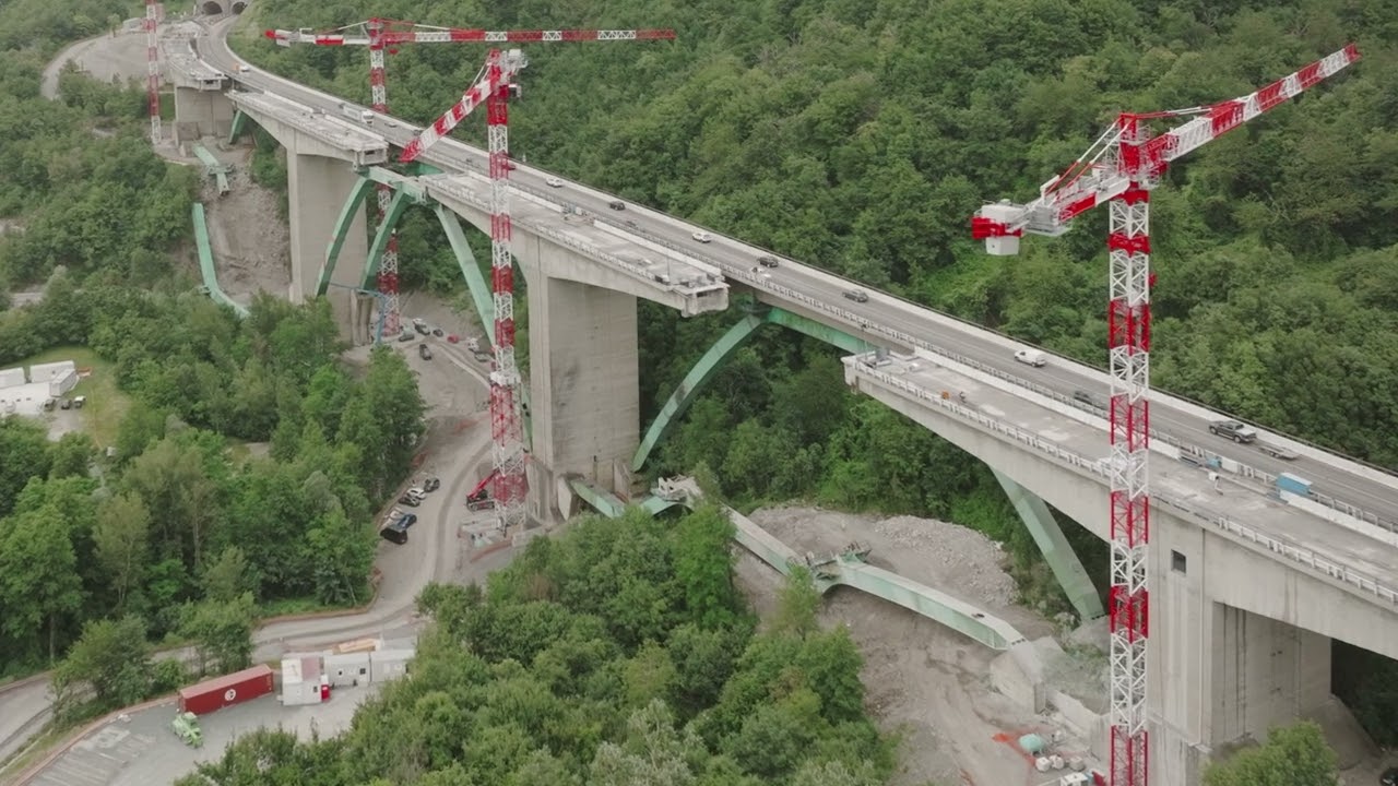 Viadotto Gravagna: la demolizione selettiva con esplosivo e la relativa cantierizzazione