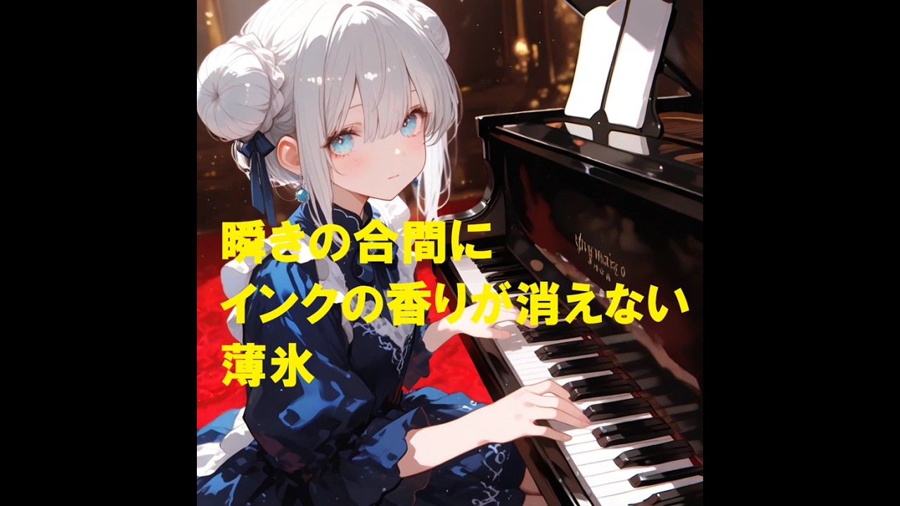 瞬きの合間に。インクの香りが消えない。薄氷。