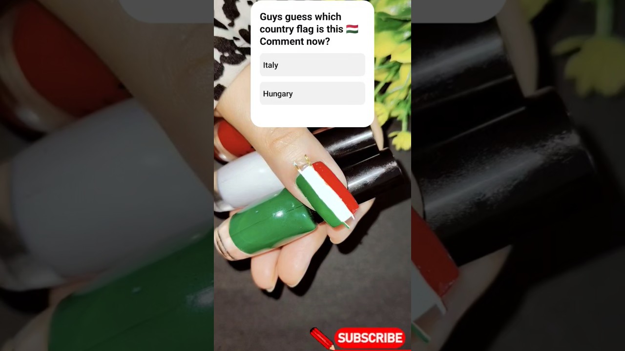 Country Flag nail art Quiz🇭🇺🤔💅🏻