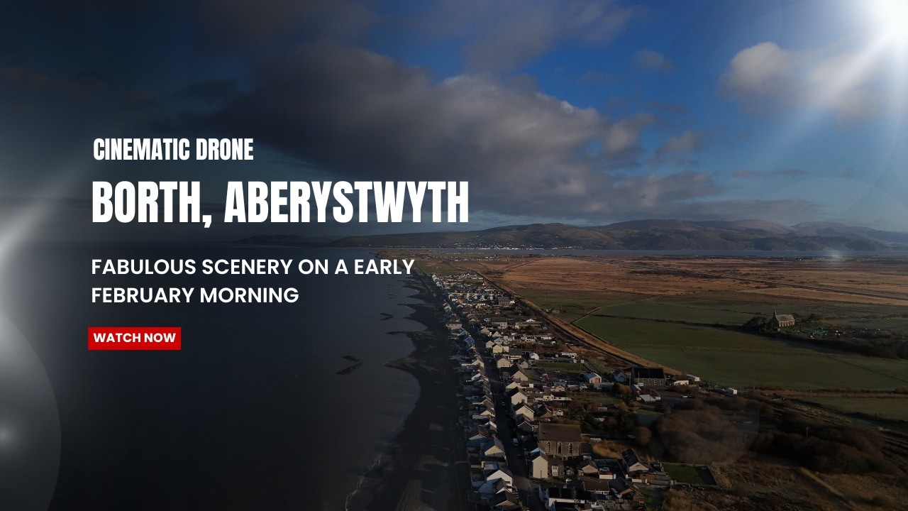 Borth Seafront Drone Footage of the beautiful area