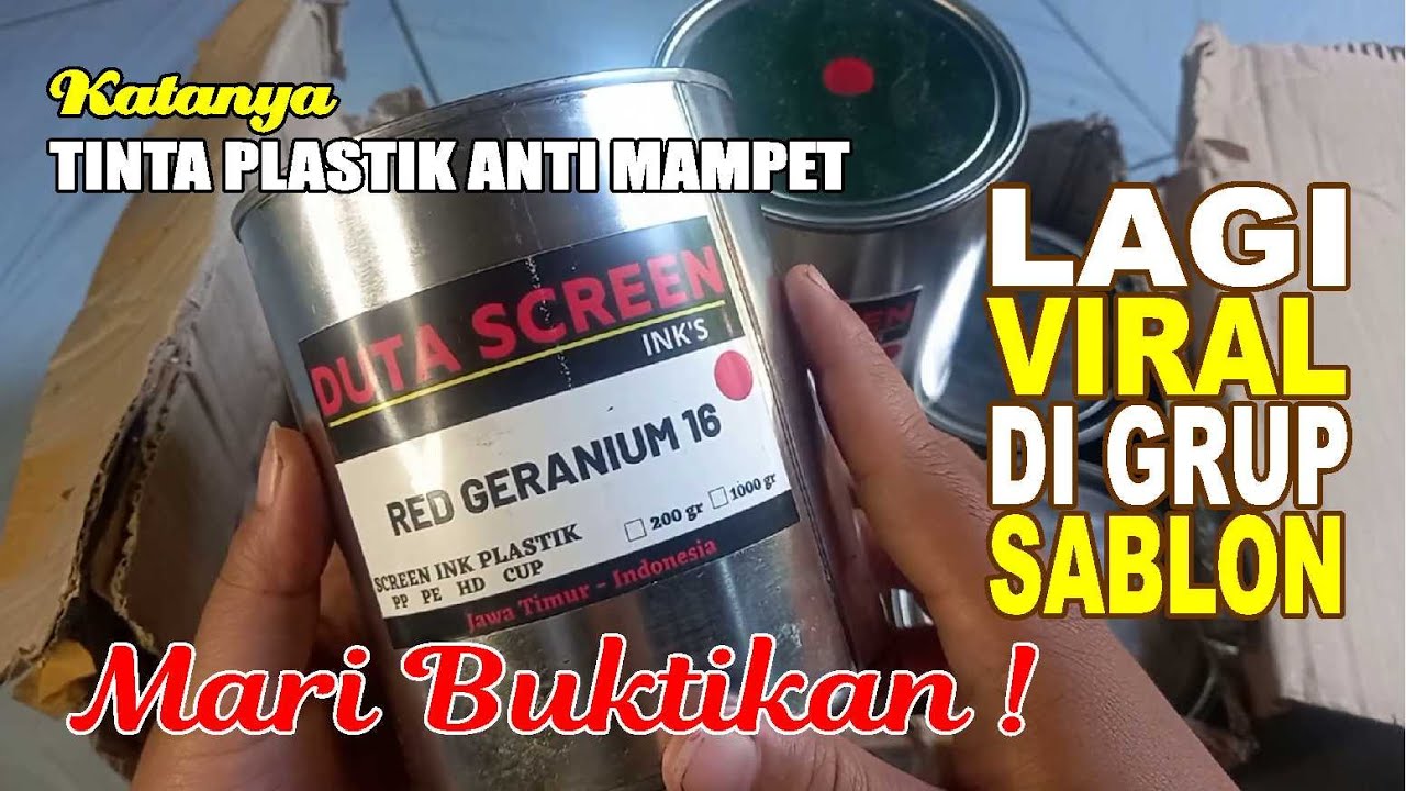 Cat sablon plastik recomended - DUTA SCREEN