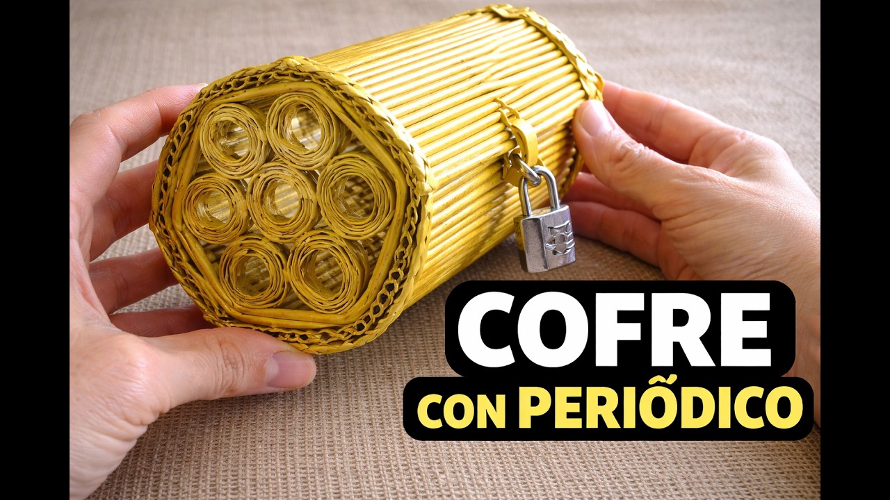 Cómo hacer un cofre con papel periodico  // DIY // Fácil Original