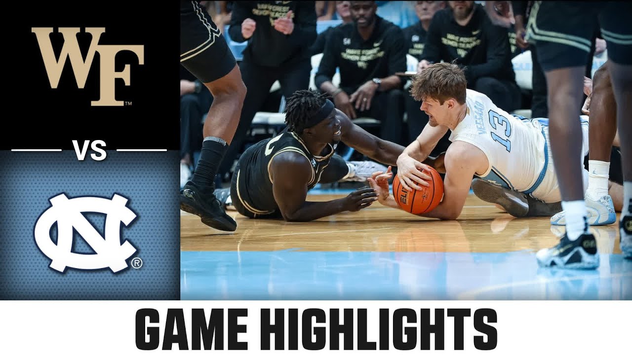 Wake Forest vs. North Carolina Game Highlights | 2025-26 ACC Men's Basketball