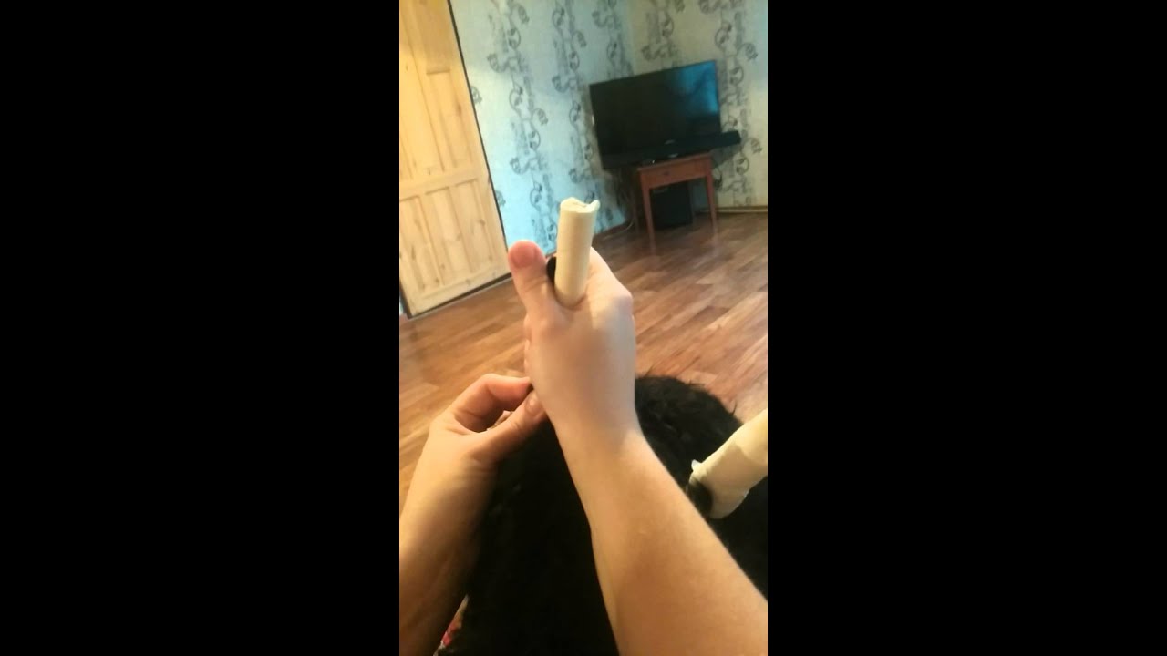 Как поставить уши шнауцеру часть 2. Подмотка