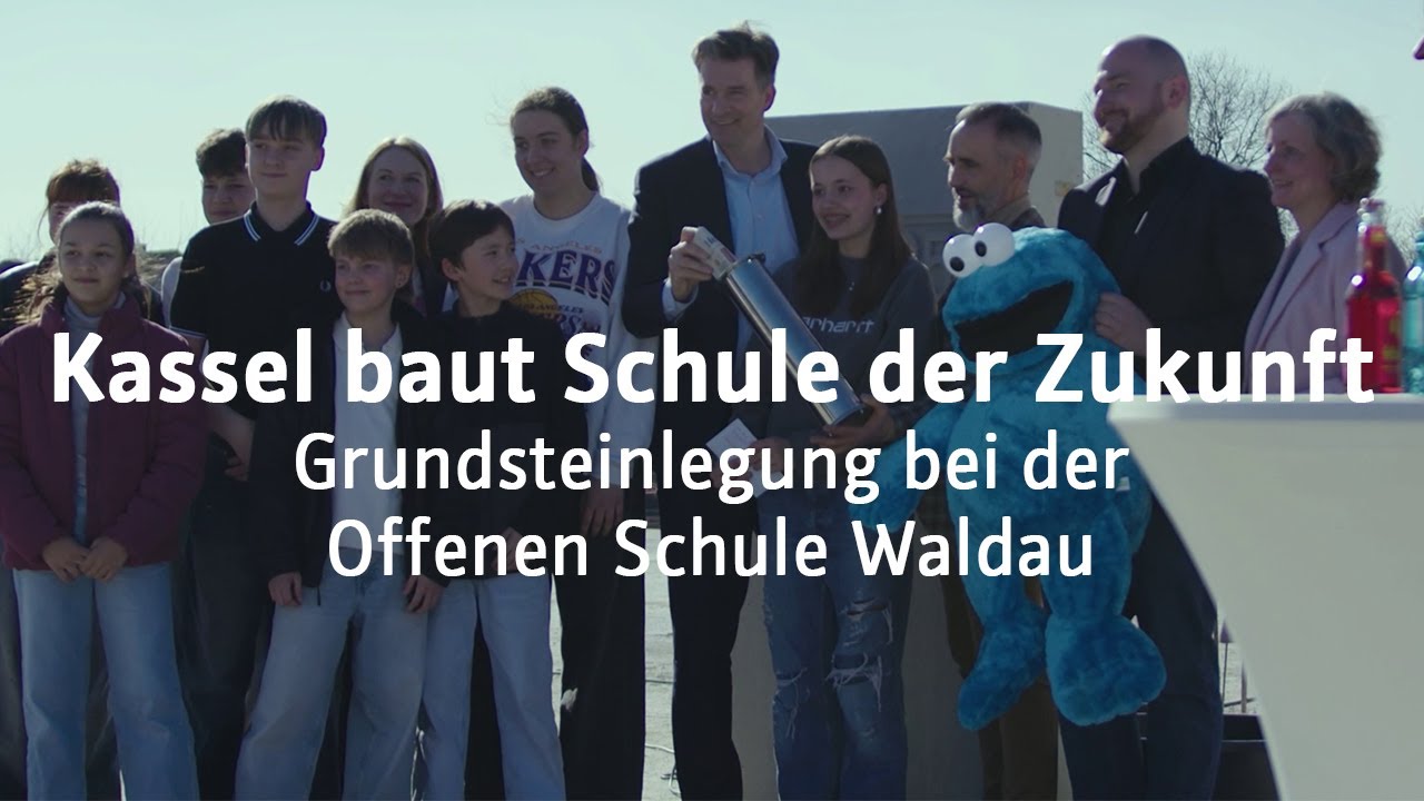 Kassel baut Schule der Zukunft – Grundsteinlegung bei der Offenen Schule Waldau