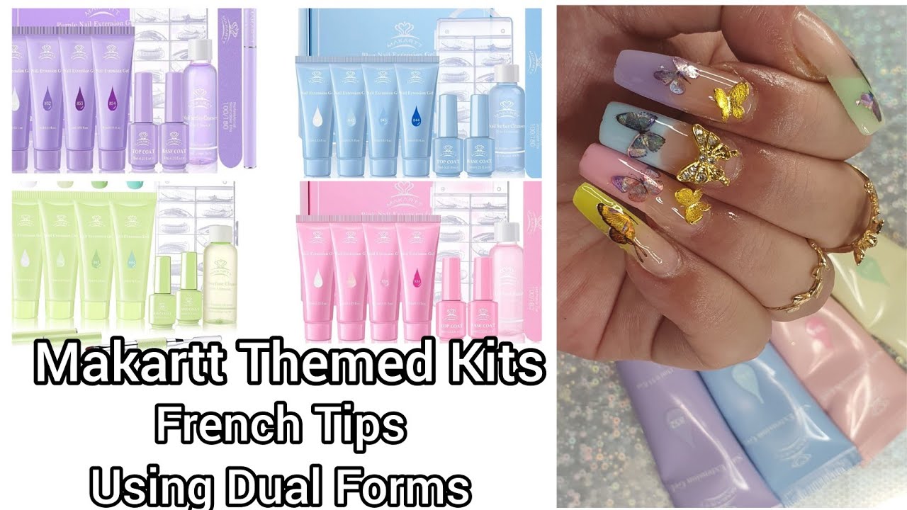 Makartt Themed Polygel Kits| French Tip Nails,using Polygel| Dual Form Method| Polygel For Beginners