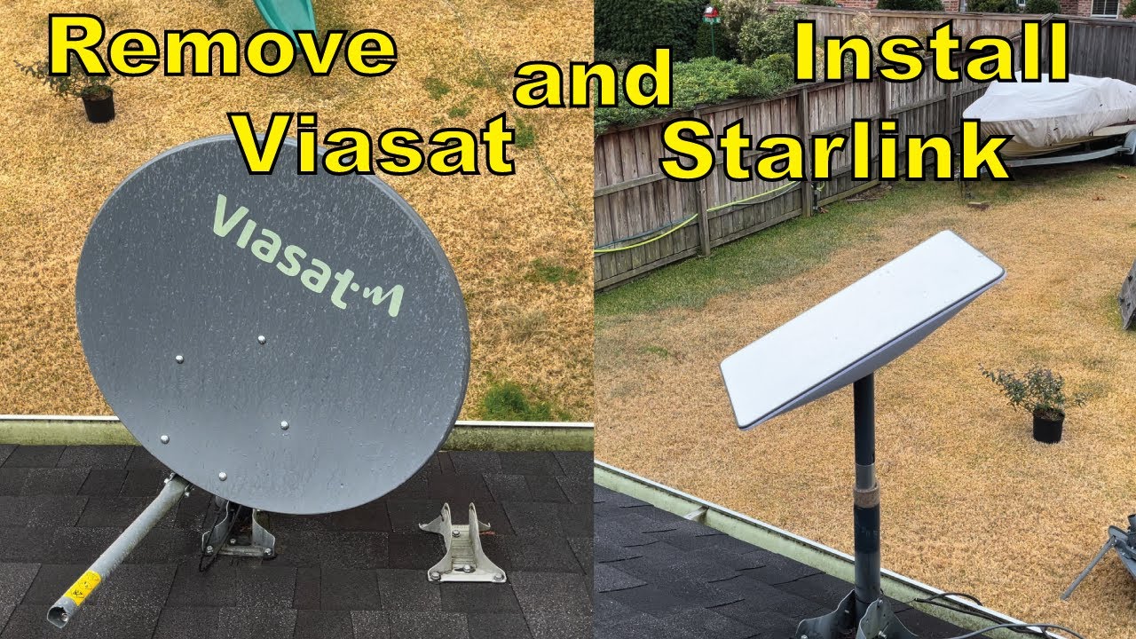 Reuse previous viasat dish mount and install Starlink Dishy 2