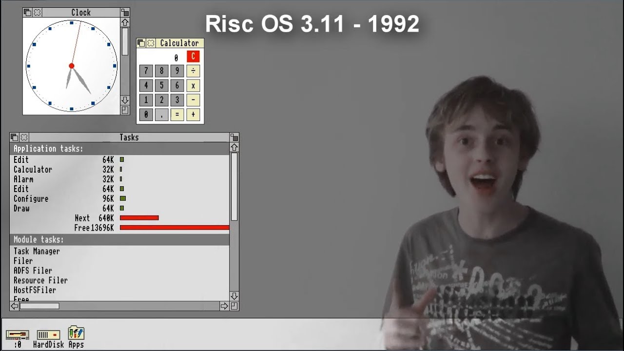 Mum tries out Risc OS 3.11 (1992)