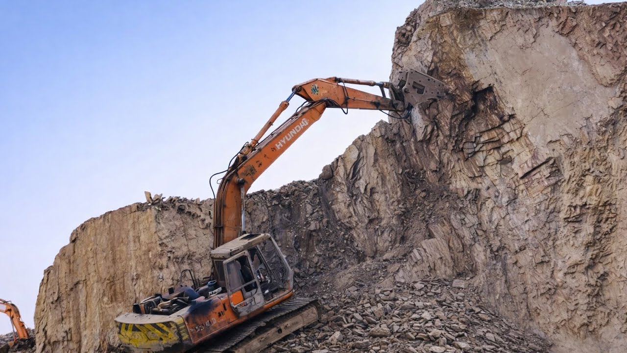 Excavator Breaking Mountains | Dangerous Operator Skills in Action | #excavator