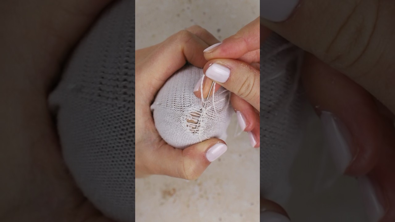 How to Socken stopfen #reparieren #flicken #diy