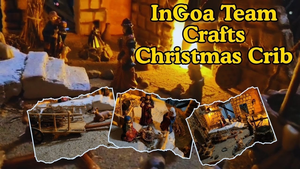 Рождественская кроватка, изготовленная командой InGoa Team Crafts.