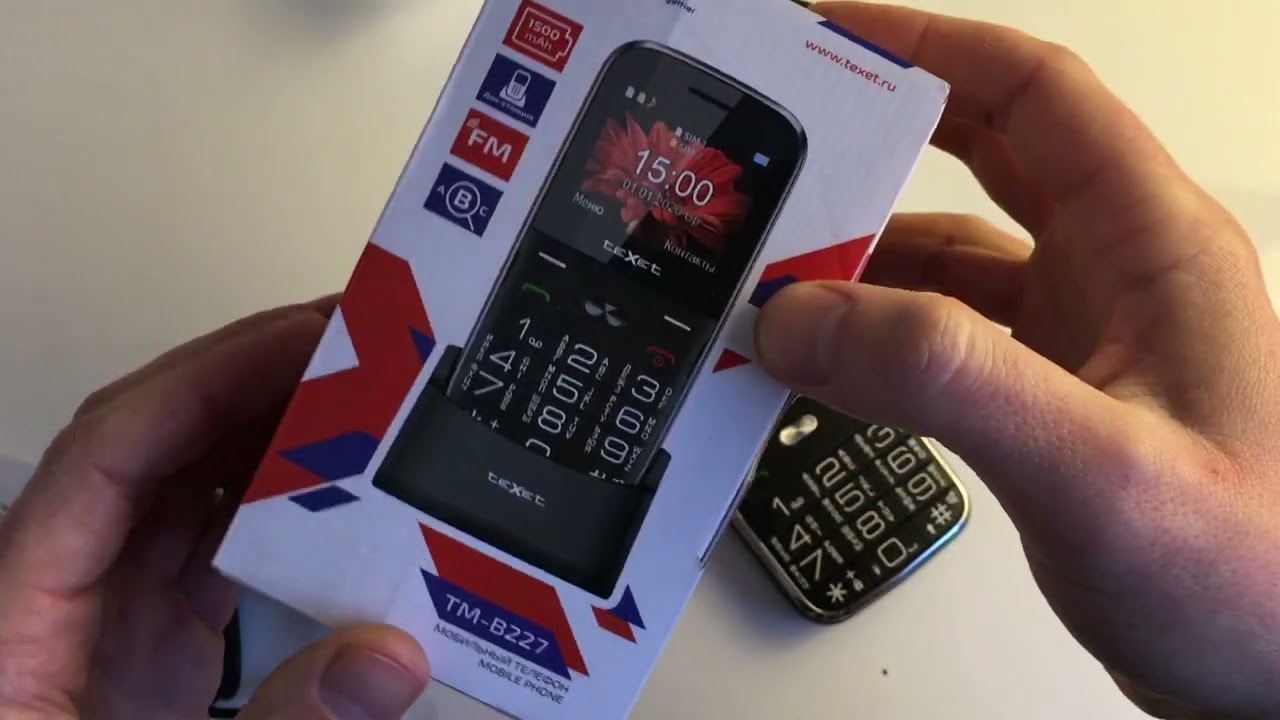 Распаковка кнопочного телефона texet  tm-b227