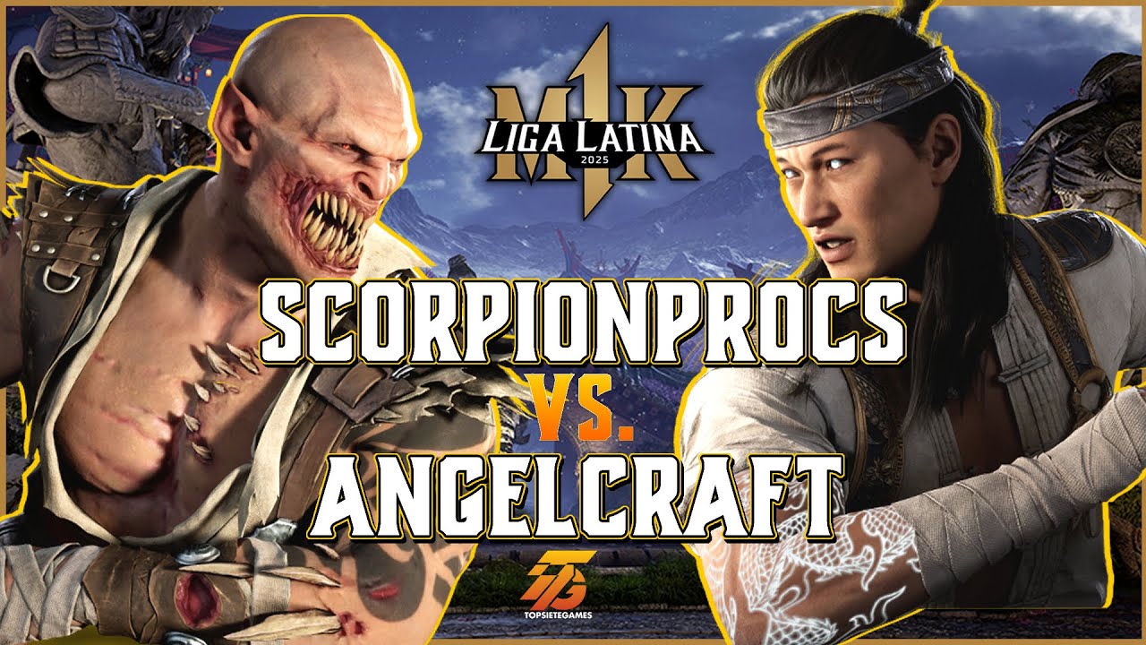 ⚔️ SCORPIONPROCS vs ANGELCRAFT | Baraka vs Liu Kang & Takeda | Mortal Kombat 1 - Liga Latina Sur
