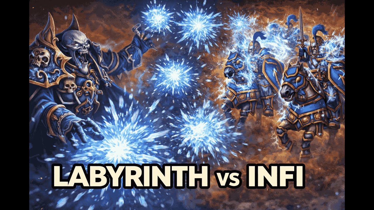 ТАБУН КОНЕЙ ЛОВИТ ЛЕДЯНУЮ ЗВЕЗДУ ЛИЧА | Infi (HU) vs Labyrinth (UD) | Warcraft 3 Reforged Каст