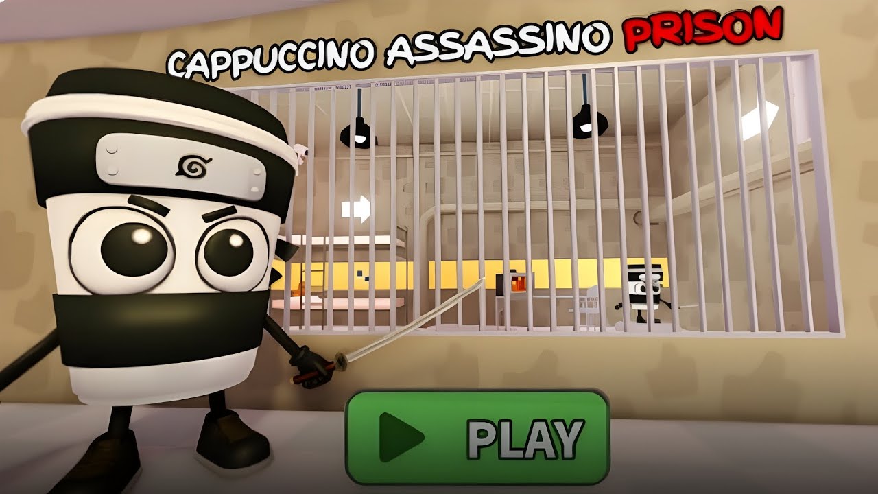 ☕Cappuccino Assassino Prison Run! Obby - Roblox | Full Gameplay