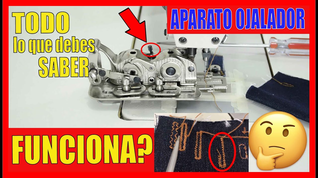 Aparato para Hacer Ojales en Máquina Recta
