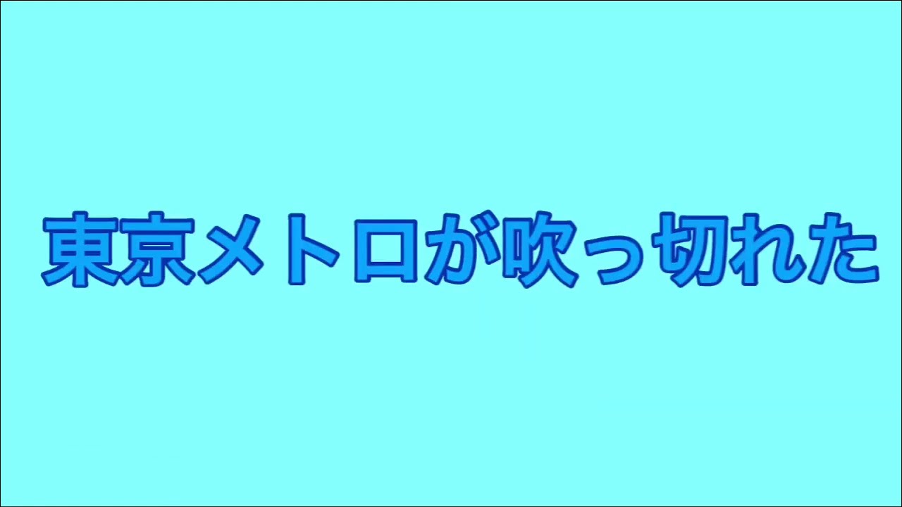 [Re-up] 東 京 メ ト ロ が 吹 っ 切 れ た