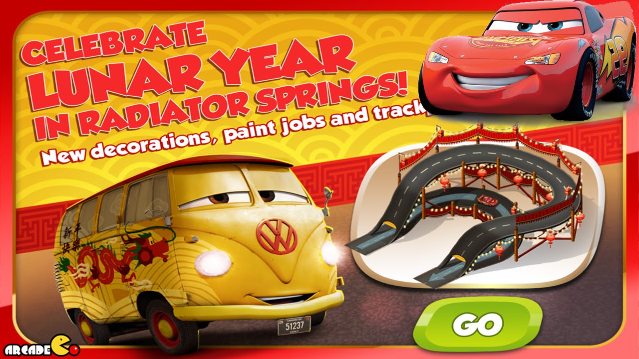 Disney Cars: Fast as Lightning The Year of Goat : New Trackpieces, Decorations and Paint Jobs