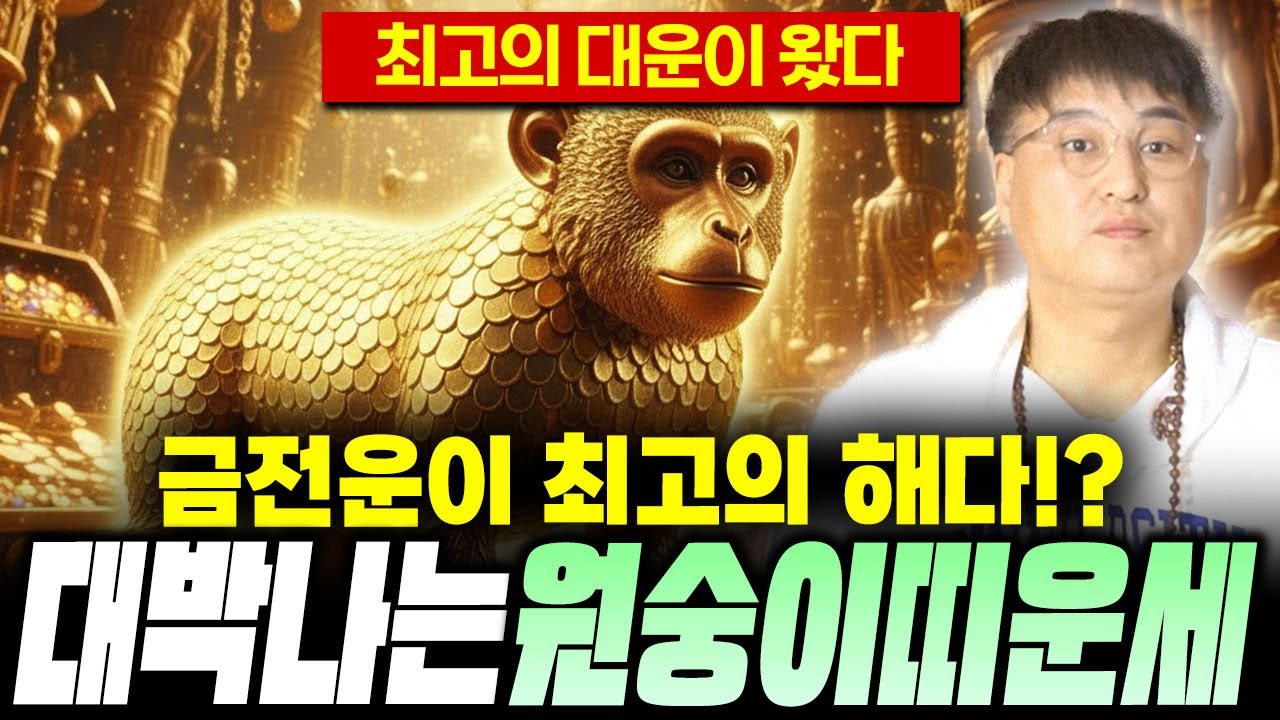 🐵2026년 병오년 원숭이띠 운세🐵  금전운이 최고의 해다?! 최고의 대운이 왔습니다!  68년생 80년생 92년생 04년생 원숭이띠 운세