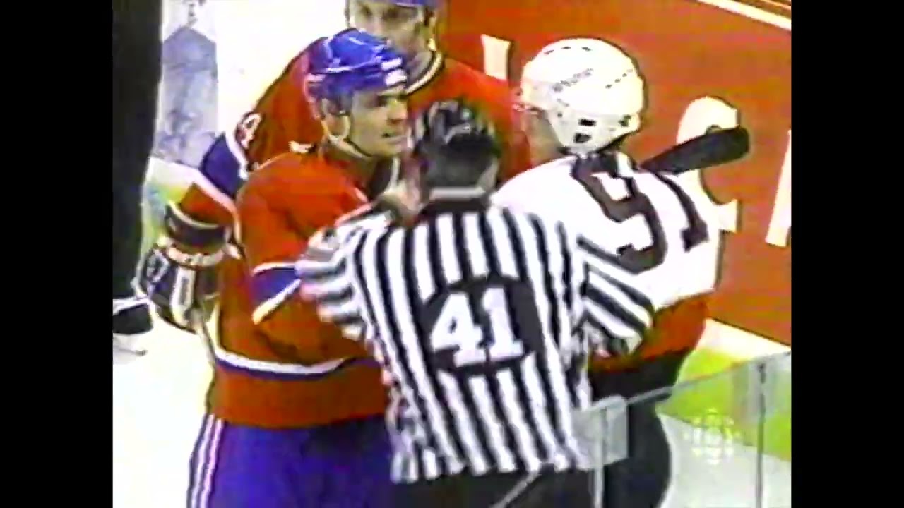 St&eacute;phane Quintal Vs. Dennis Vial & Darcy Tucker Vs. Alexandre Daigle (Roughing) Oct. 19th, 1996