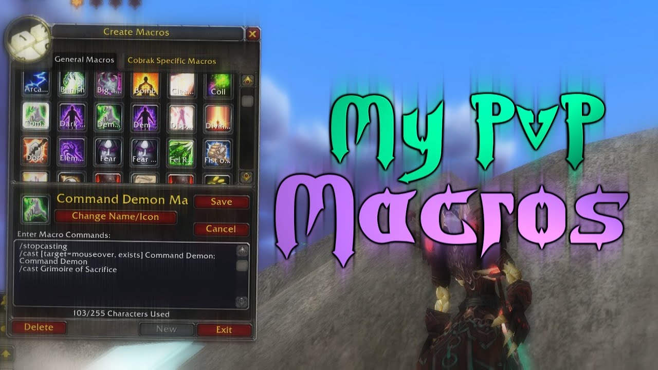 WoW | Basic Warlock PvP Macros! [Cobrak]