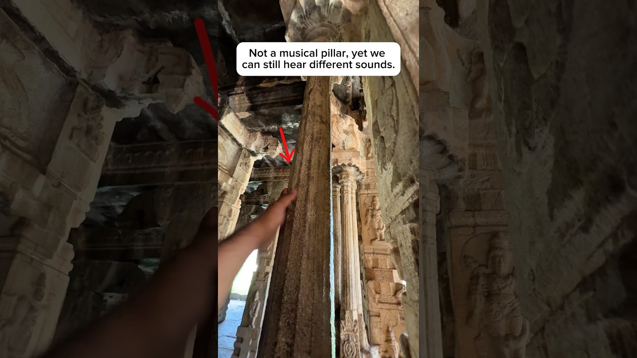 Not a musical pillar by stil different sound #hampi #ytshorts #shorts