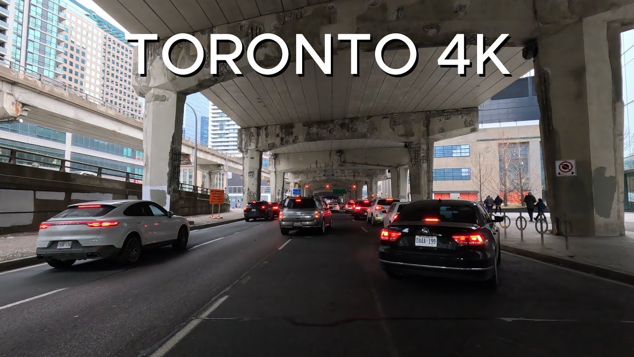 Driving Downtown - Toronto Bloor Street and Church Street 4K - Canada