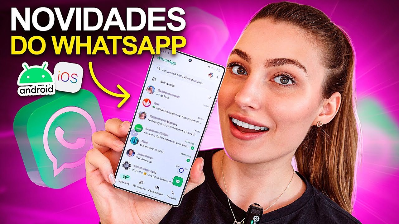🔴WHATSAPP ATUALIZOU - nome  de usuário @, temas com IA,liquid glass no wpp e +