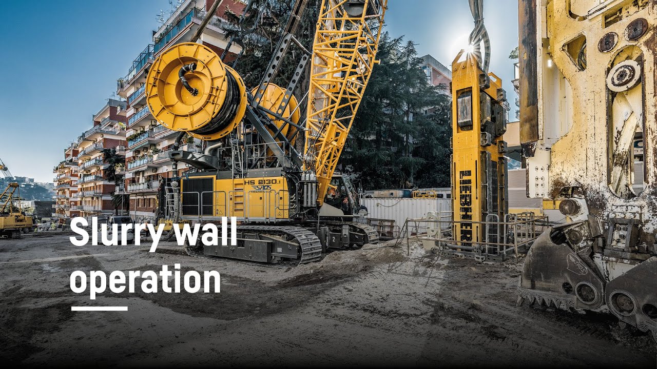 Liebherr – Slurry wall jobsite in Naples