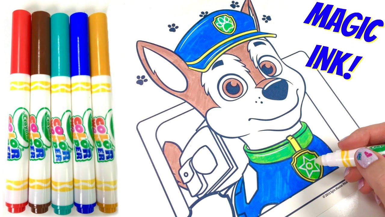 Paw Patrol Chase Crayola Color Wonder Magic