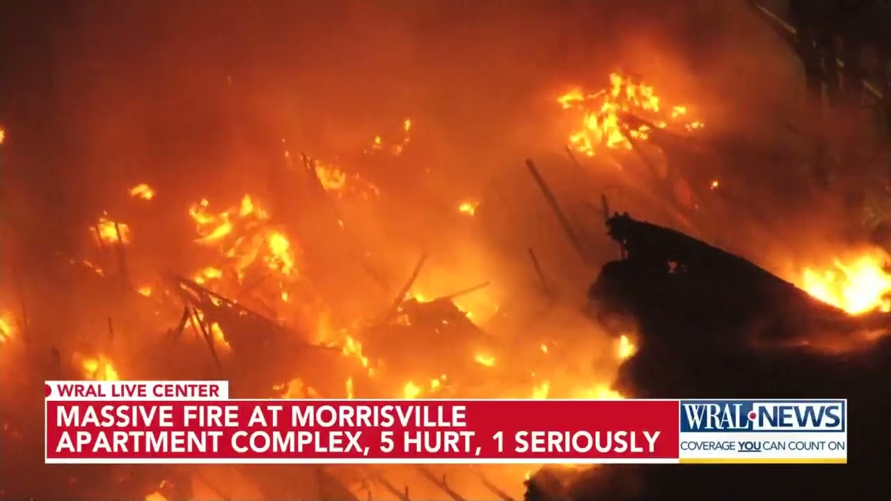 Massive fire at Morrisville apartment complex: Five injured, one hospitalized