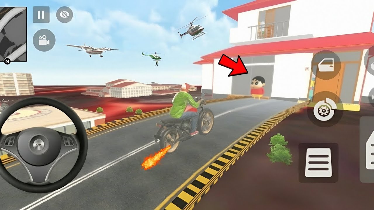 Franklin left his house and went to shinchan's house 😱 because of Lava 🌋 ||