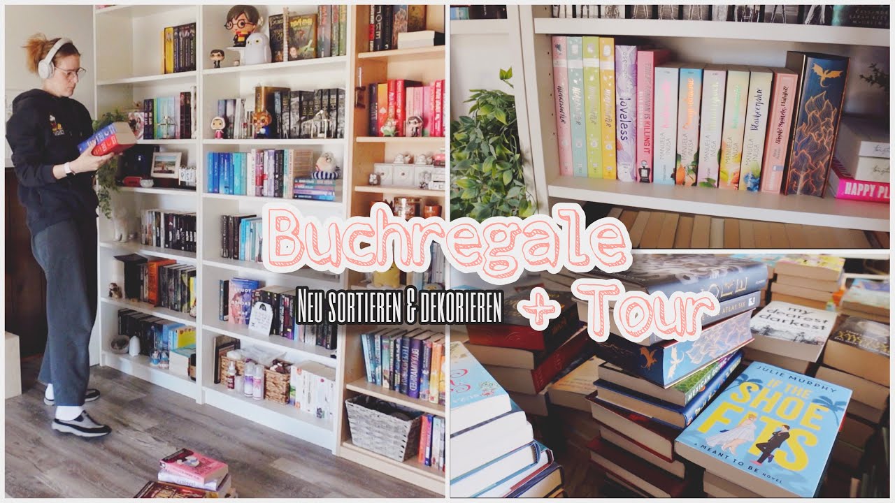 Bücherregale (IKEA BILLY) neu sortieren & dekorieren | kleine BOOKSHELF TOUR 🤍 Buch HIGHLIGHT 2023