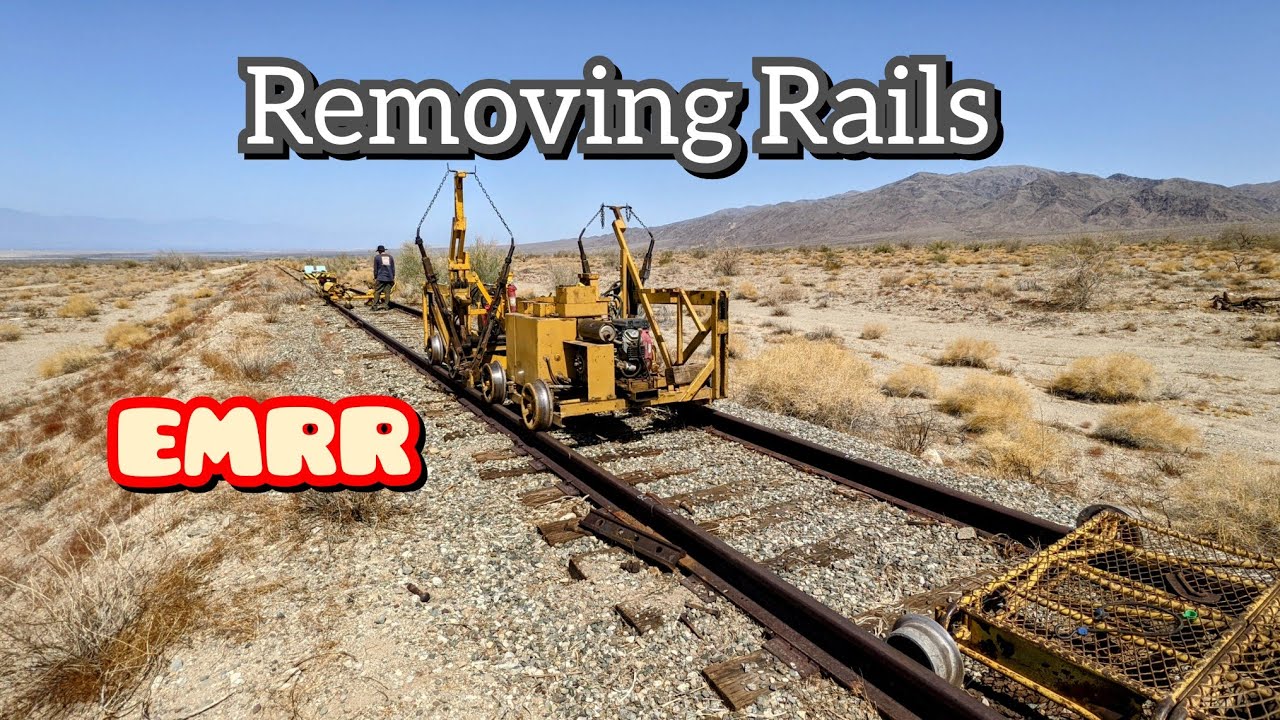 Removing the rails from Eagle Mountain RR. ( kaiser steel Railroad)