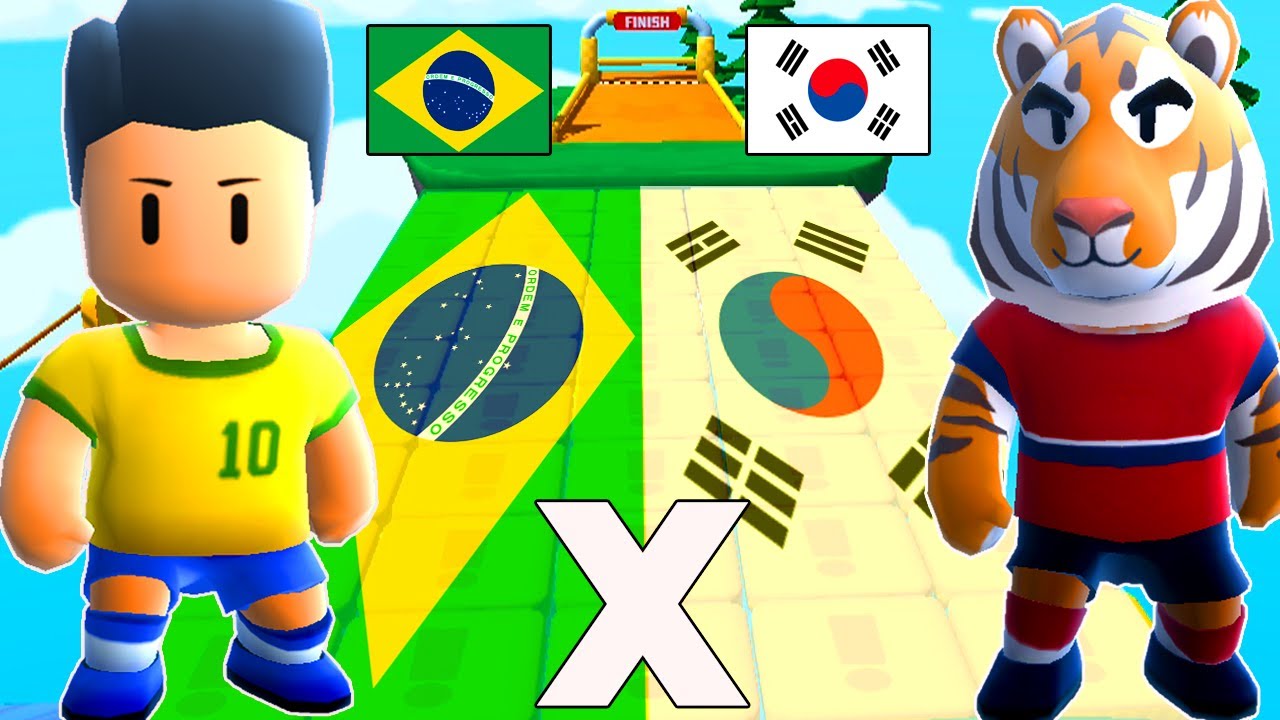BRASIL X COREIA DO SUL | NÃO PODE TOCAR NAS CORES DAS BANDEIRAS NO STUMBLE GUYS