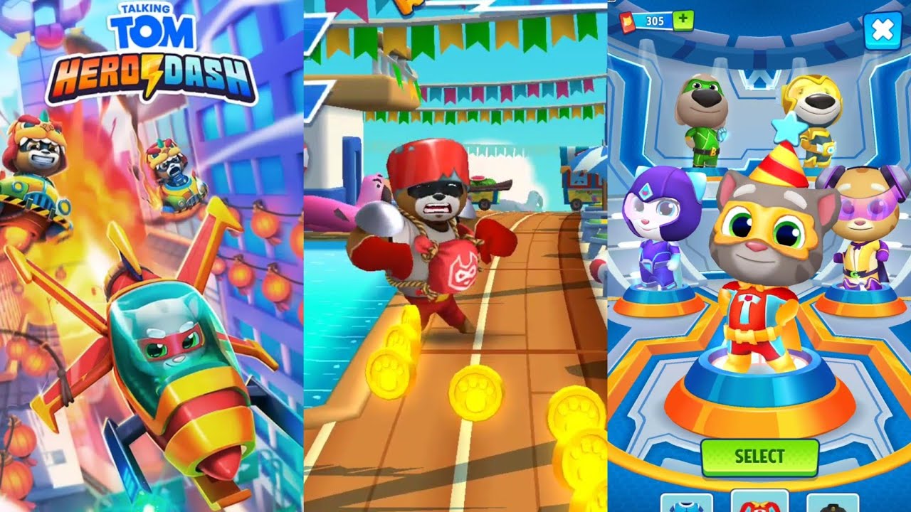 Birthday Tom gameplay in Talking Tom Hero Dash 