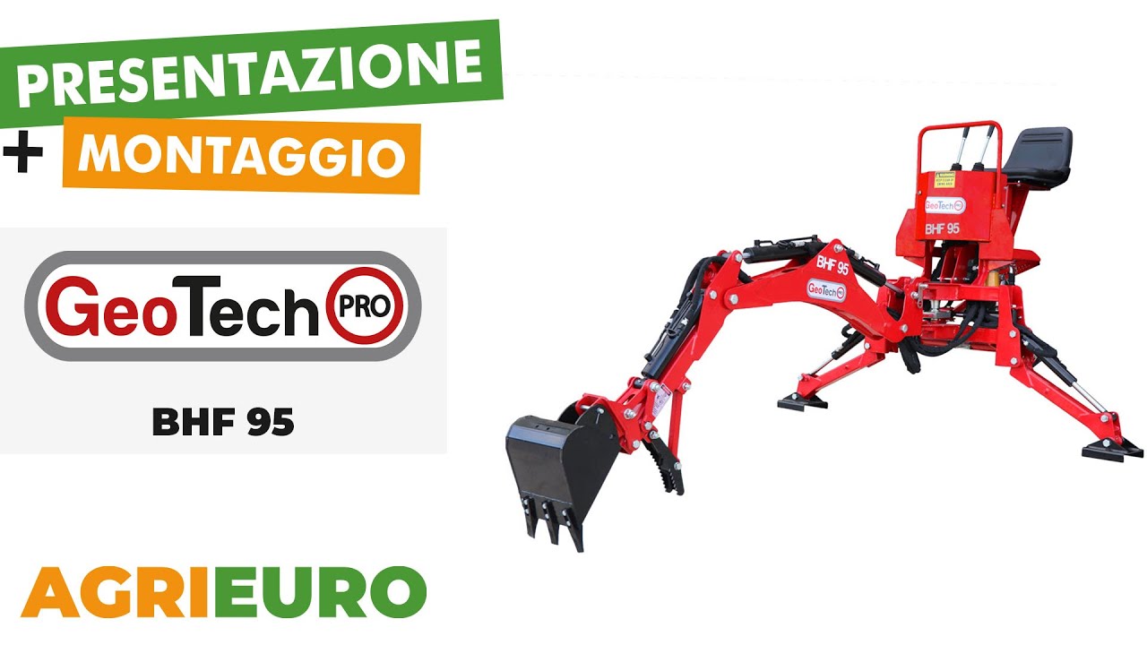 Presentazione e montaggio del GeoTech Pro BHF 95 - Retroescavatore per trattore fisso