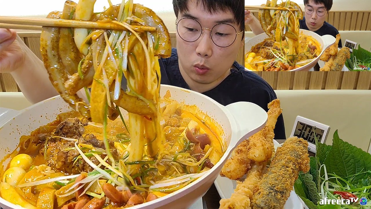 떡볶이 무한리필 4천원!! 소곱창닭갈비토핑..30분 안에 다먹으면 3백만원!!