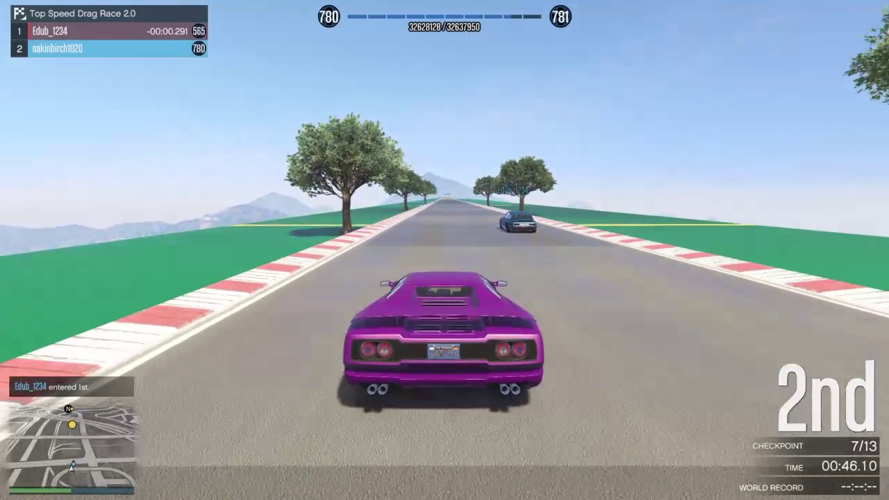 GTA 5 Top Speed Drag Race (Infernus Classic vs. Pigalle)